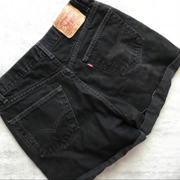 Levi's Pants - VTG Levi's 550 Black High Waist Cutoff Mom Shorts